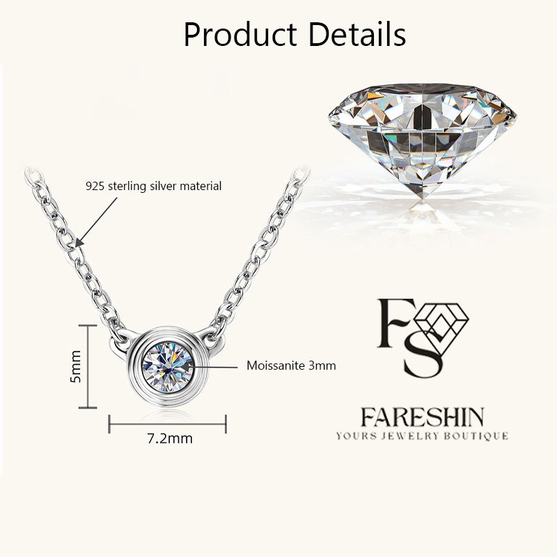 Round Cut Moissanite Classic Ring — 0.5ct, D-color, VVS1, 925 Sterling Silver