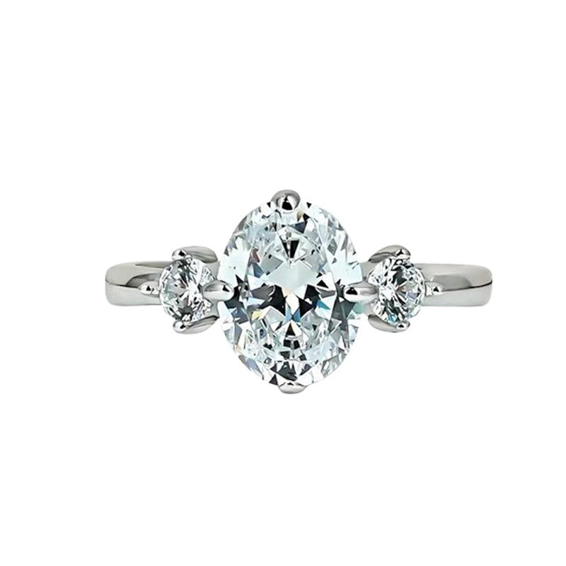 Round Cut Moissanite Classic Ring — 2.0ct, D-color, VVS1, 18K Gold Vermeil