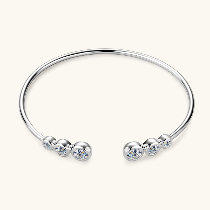 Round Cut Moissanite Classic Bracelet — 1.8ct, D-color, VVS1, 925 Sterling Silver