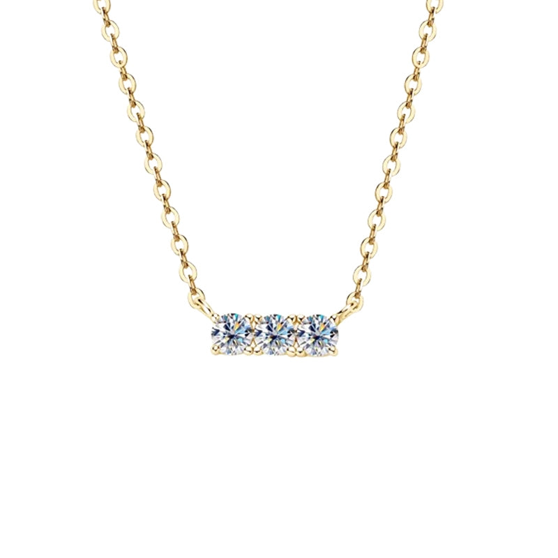 Round Cut Moissanite Classic Necklace — 0.5ct, D-color, VVS1, 925 Sterling Silver