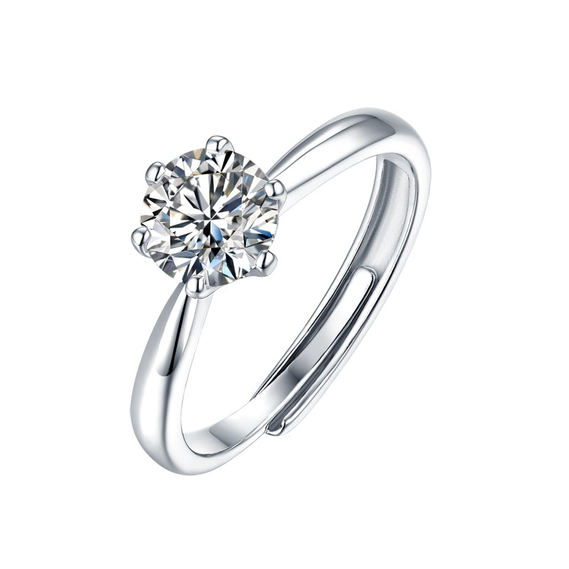 Round Cut Moissanite Classic Ring — 0.5ct, D-color, VVS1, 18K Gold Vermeil