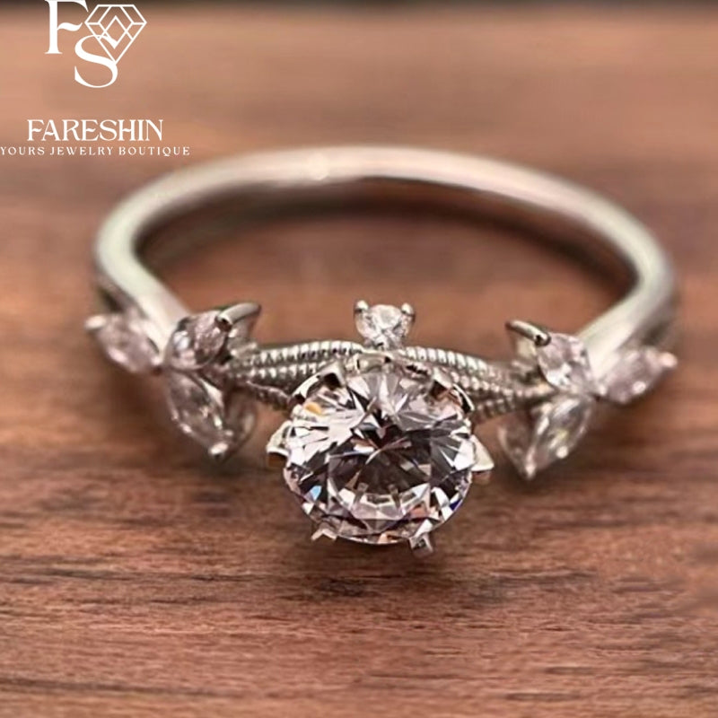 Round Cut Moissanite Classic Ring — 1.0ct, D-color, VVS1, 18K Gold Vermeil