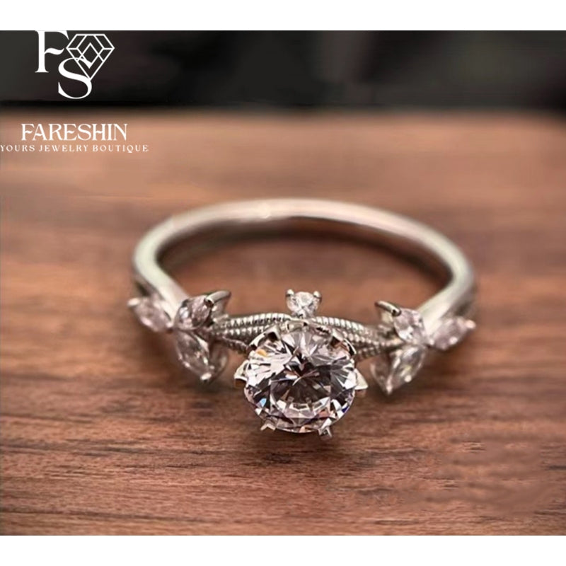 Round Cut Moissanite Classic Ring — 1.0ct, D-color, VVS1, 18K Gold Vermeil
