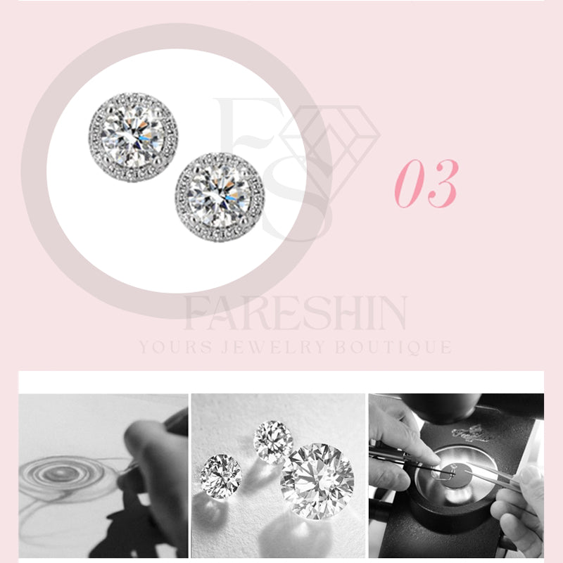 Round Cut Moissanite Star Ring — 0.5ct, D-color, VVS1, 925 Sterling Silver