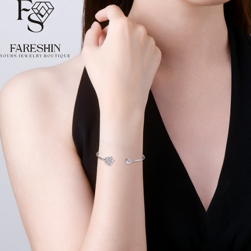 Round Cut Moissanite Classic Bracelet — 1.06ct, D-color, VVS1, 925 Sterling Silver