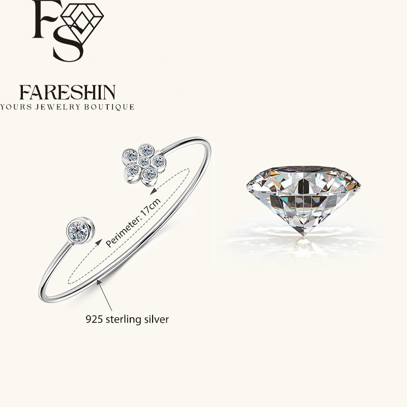 Round Cut Moissanite Classic Bracelet — 1.06ct, D-color, VVS1, 925 Sterling Silver