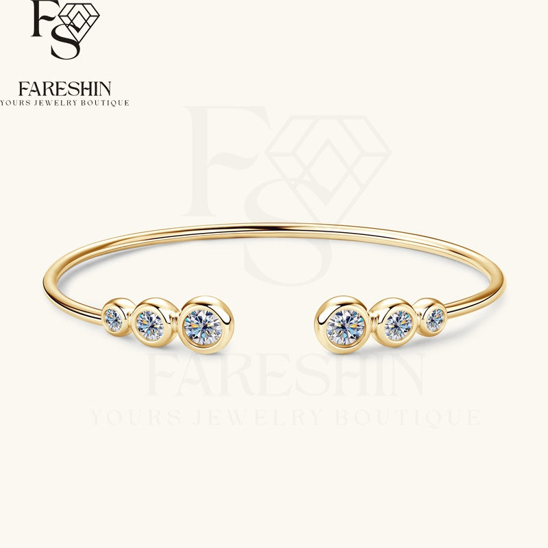 Round Cut Moissanite Classic Bracelet — 1.8ct, D-color, VVS1, 925 Sterling Silver