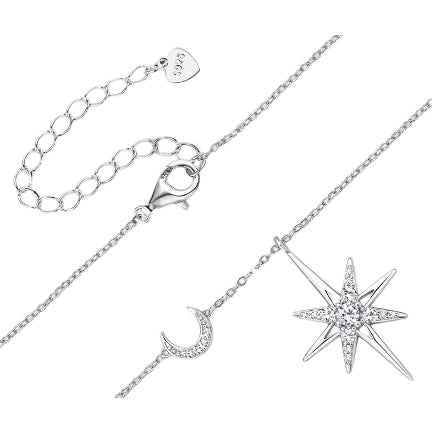 Round Cut Moissanite Classic Necklace — 0.28ct, D-color, VVS1, 925 Sterling Silver