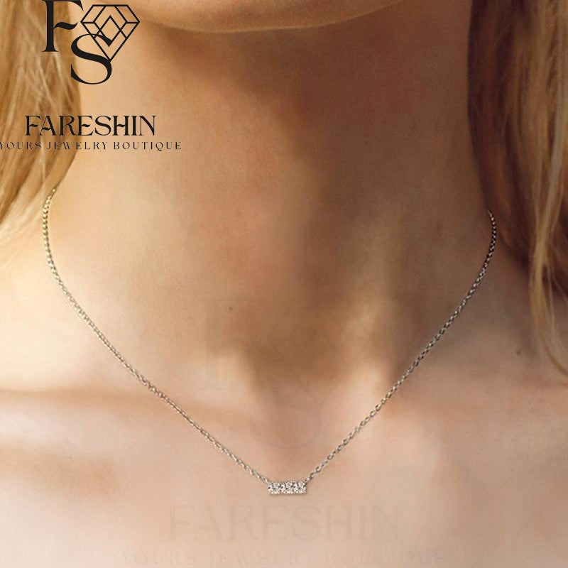 Round Cut Moissanite Classic Necklace — 0.5ct, D-color, VVS1, 925 Sterling Silver
