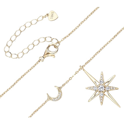 Round Cut Moissanite Classic Necklace — 0.28ct, D-color, VVS1, 925 Sterling Silver