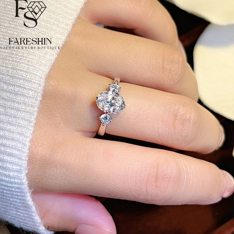 Round Cut Moissanite Classic Ring — 2.0ct, D-color, VVS1, 18K Gold Vermeil