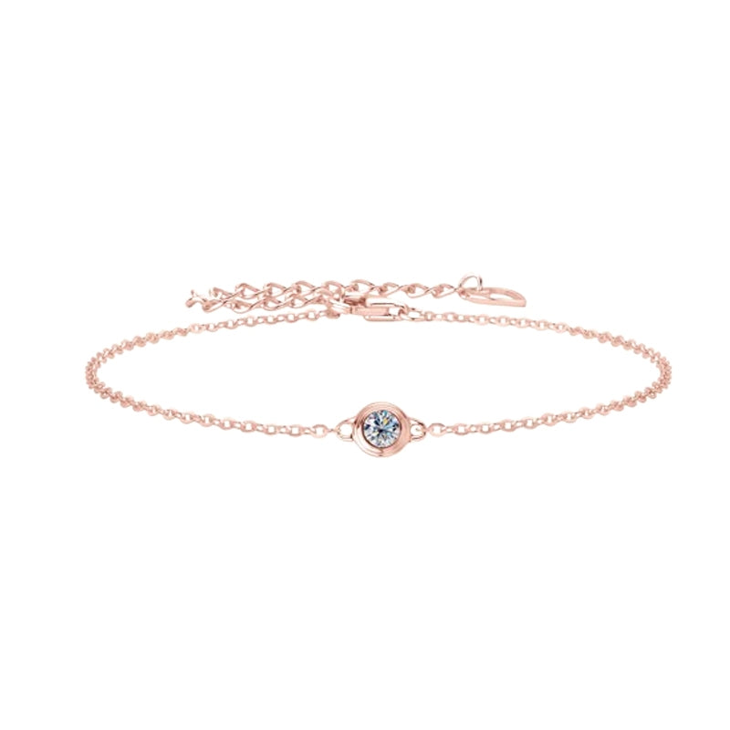 Round Cut Moissanite Classic Bracelet — 0.5ct, D-color, VVS1, 925 Sterling Silver