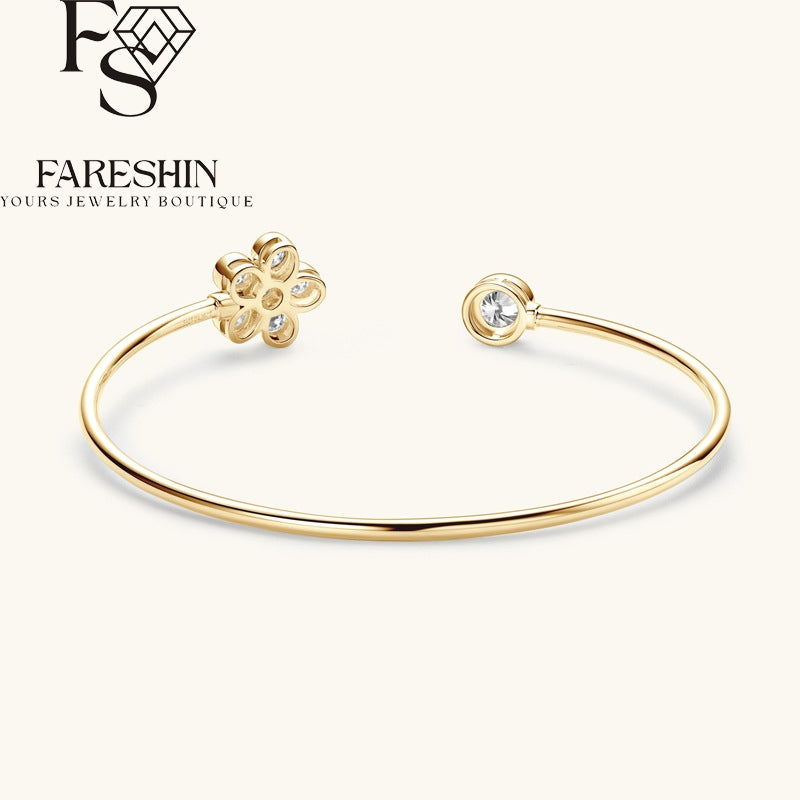 Round Cut Moissanite Classic Bracelet — 1.06ct, D-color, VVS1, 925 Sterling Silver