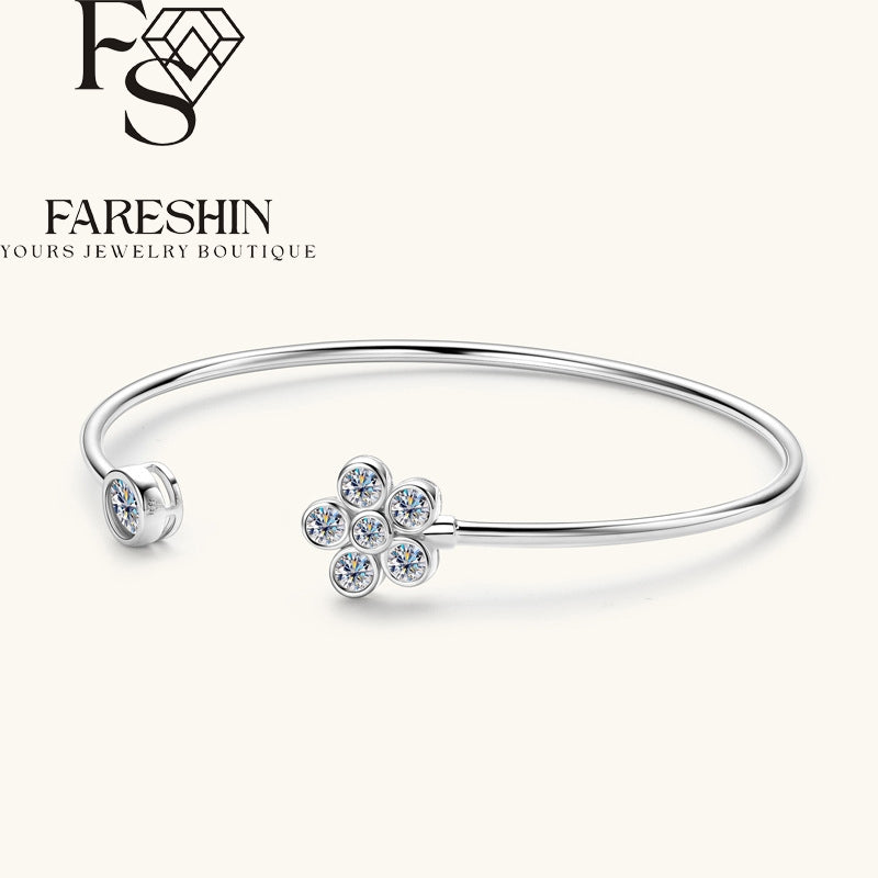 Round Cut Moissanite Classic Bracelet — 1.06ct, D-color, VVS1, 925 Sterling Silver