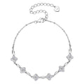 Round Cut Moissanite Heart Bracelet — 0.72ct, D-color, VVS1, 925 Sterling Silver