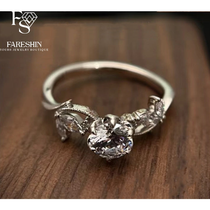Round Cut Moissanite Classic Ring — 0.5ct, D-color, VVS1, 18K Gold Vermeil