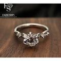 Round Cut Moissanite Classic Ring — 1.0ct, D-color, VVS1, 18K Gold Vermeil