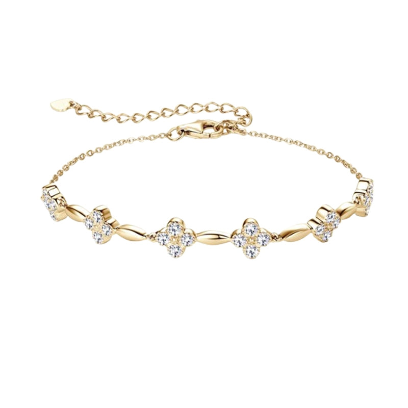 Fareshin Round Cut Heart - 0.7, D Color, Vvs1, Moissanite Bracelet - 0.72ct / 925 Sterling Silver - additional product view | FARESHIN