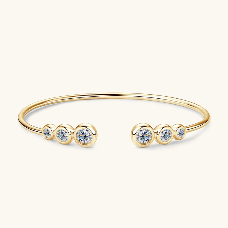 Round Cut Moissanite Classic Bracelet — 1.8ct, D-color, VVS1, 925 Sterling Silver