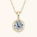 Round Cut Moissanite Classic Necklace — 2.0ct, D-color, VVS1, 925 Sterling Silver