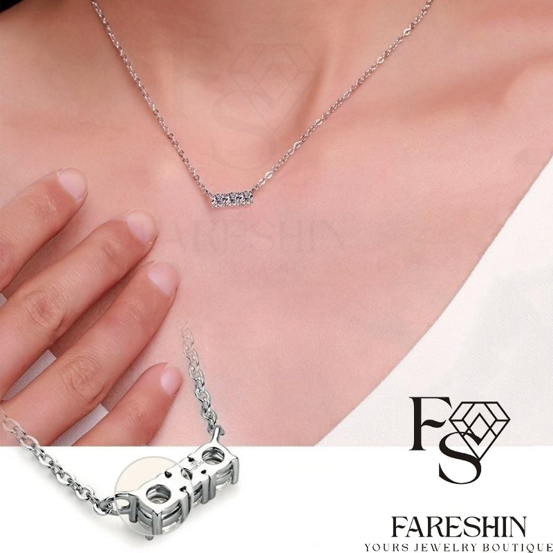 Round Cut Moissanite Classic Necklace — 0.5ct, D-color, VVS1, 925 Sterling Silver