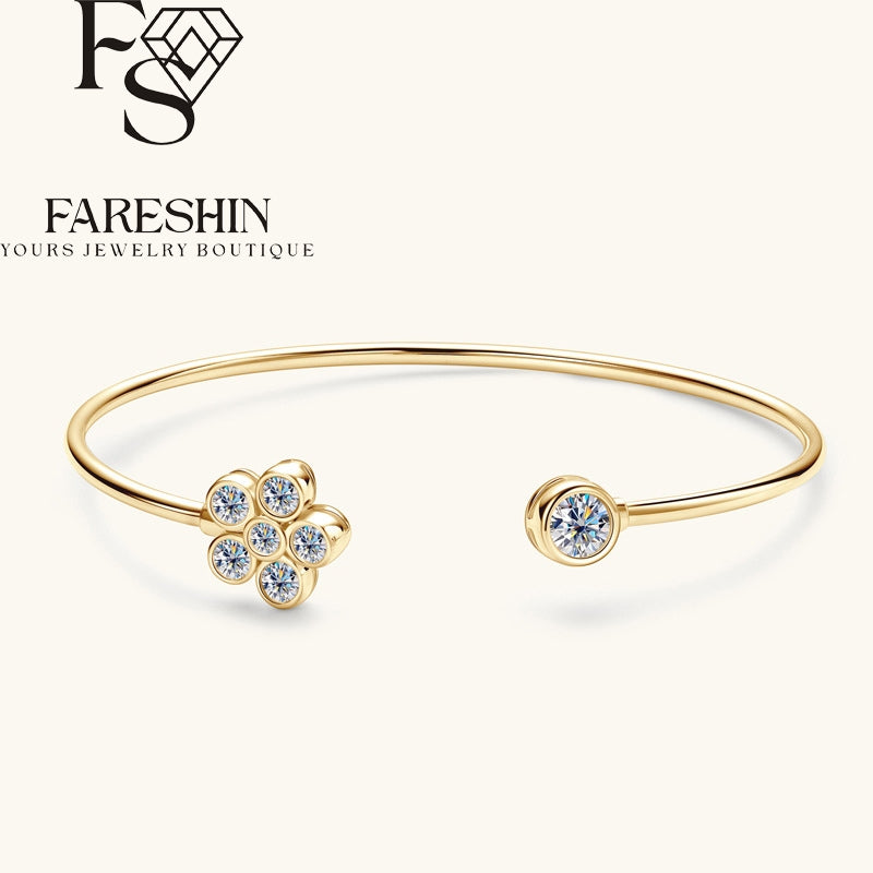Round Cut Moissanite Classic Bracelet — 1.06ct, D-color, VVS1, 925 Sterling Silver