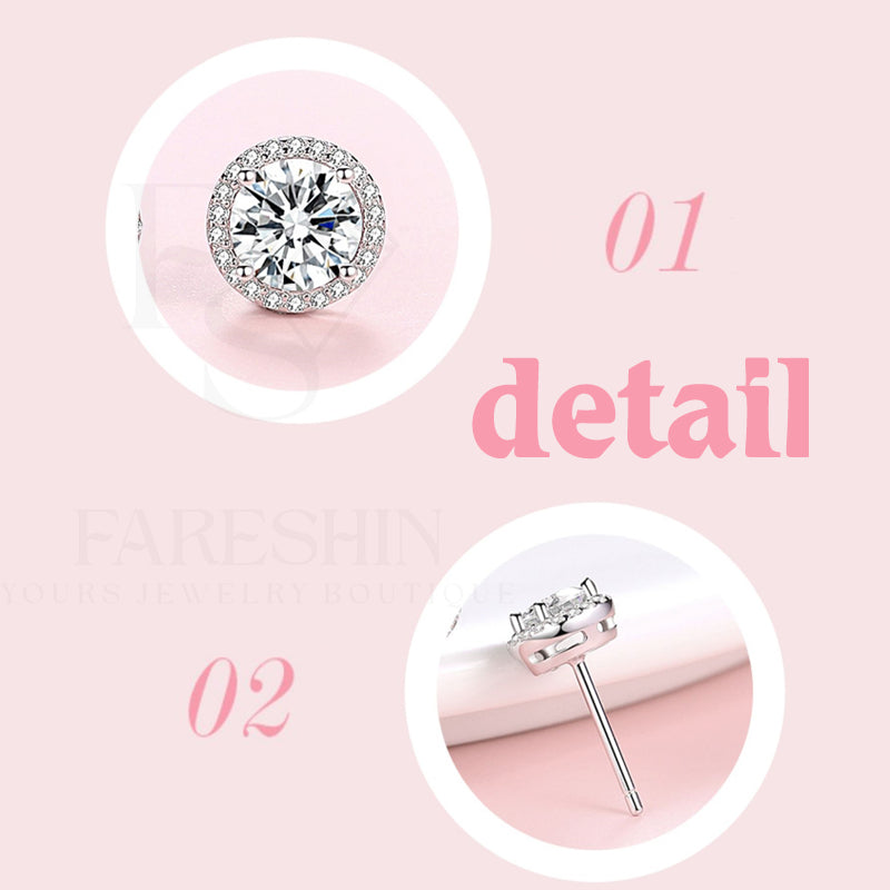 Round Cut Moissanite Star Ring — 0.5ct, D-color, VVS1, 925 Sterling Silver