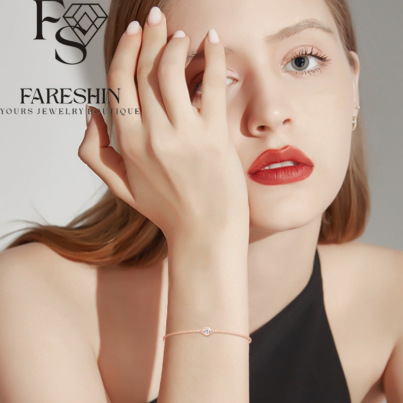 Round Cut Moissanite Classic Bracelet — 0.5ct, D-color, VVS1, 925 Sterling Silver