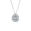 Round Cut Moissanite Heart Necklace — 1.2ct, D-color, VVS1, 925 Sterling Silver