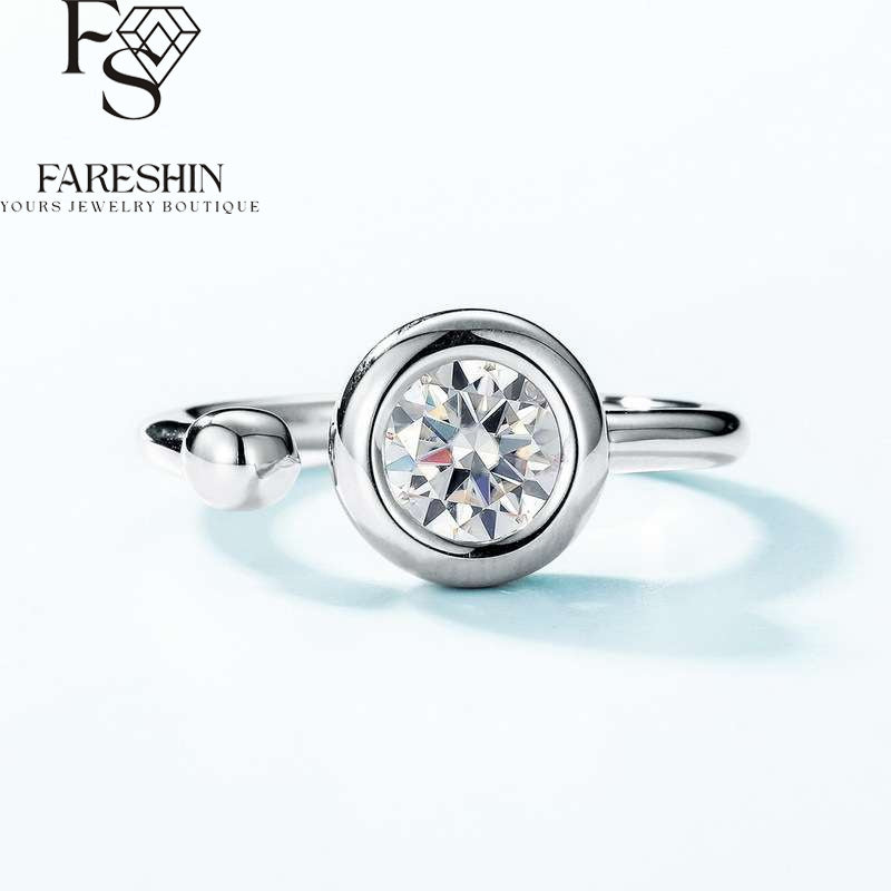 Round Cut Moissanite Classic Ring — 1.0ct, D-color, VVS1, 18K Gold Vermeil