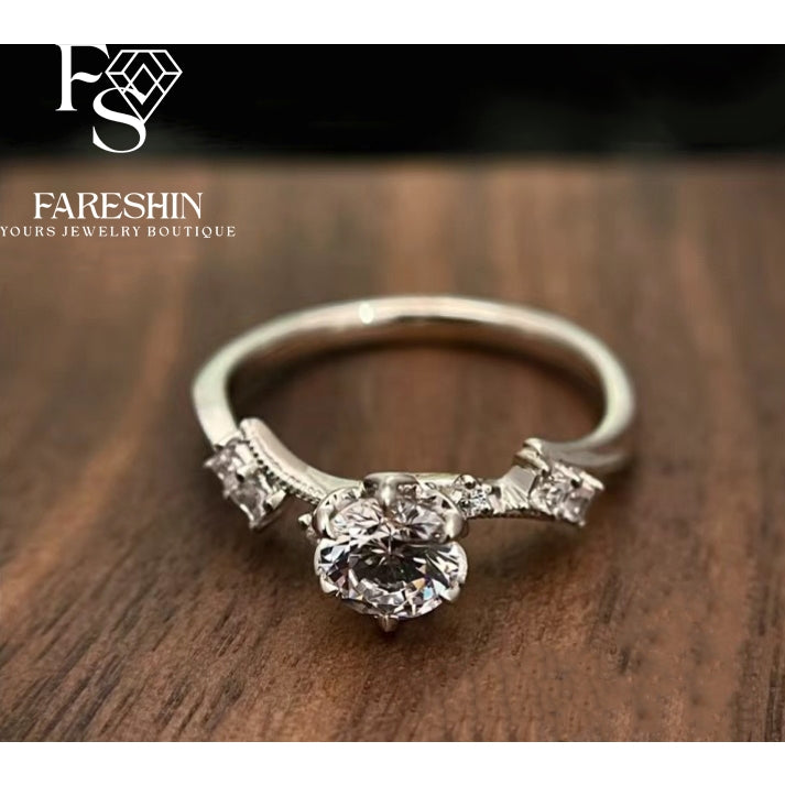 Round Cut Moissanite Classic Ring — 1.0ct, D-color, VVS1, 18K Gold Vermeil