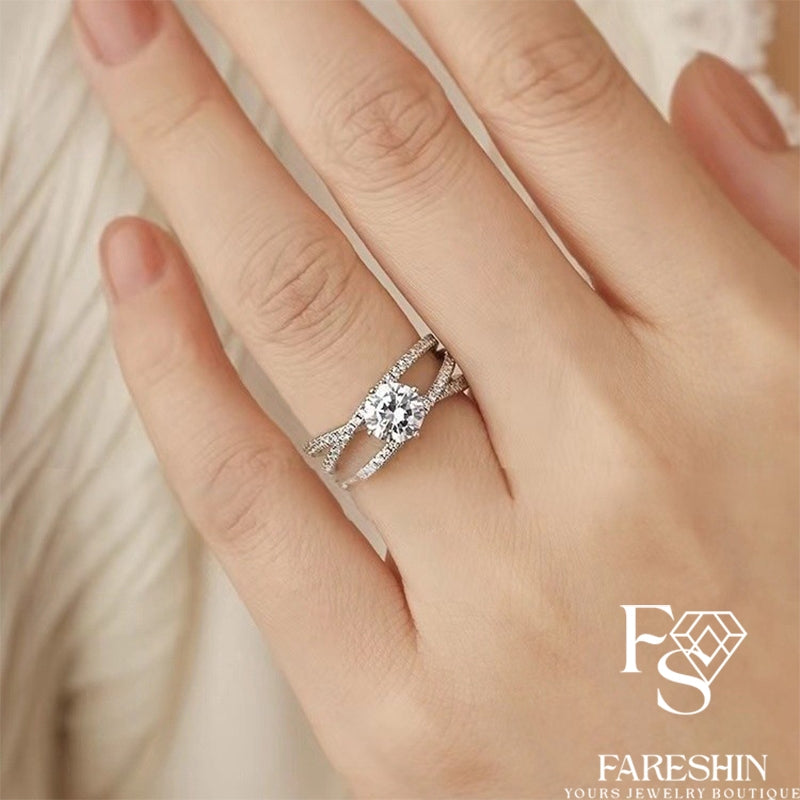 Round Cut Moissanite Classic Ring — 0.5ct, D-color, VVS1, 18K Gold Vermeil