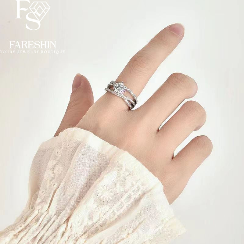 Round Cut Moissanite Classic Ring — 0.5ct, D-color, VVS1, 18K Gold Vermeil