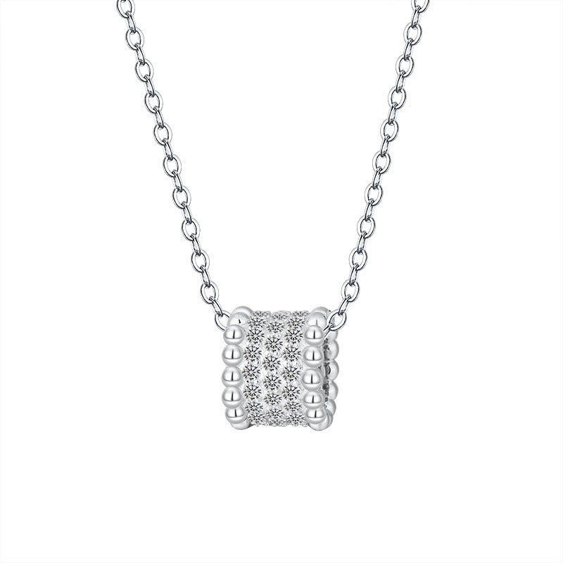 Round Cut Moissanite Classic Necklace — 0.5ct, D-color, VVS1, 925 Sterling Silver