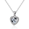 Round Cut Moissanite Heart Necklace — 0.5ct, D-color, VVS1, 925 Sterling Silver