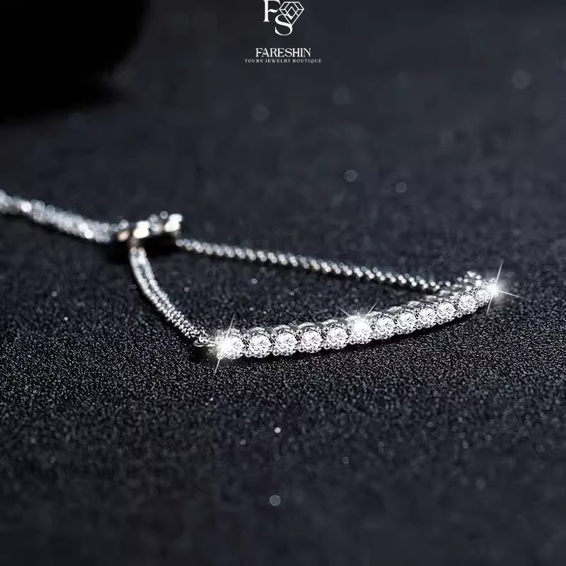 Round Cut Moissanite Classic Bracelet — 1.3ct, D-color, VVS1, 925 Sterling Silver