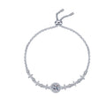 Round Cut Moissanite Star Bracelet — 0.5ct, D-color, VVS1, 925 Sterling Silver