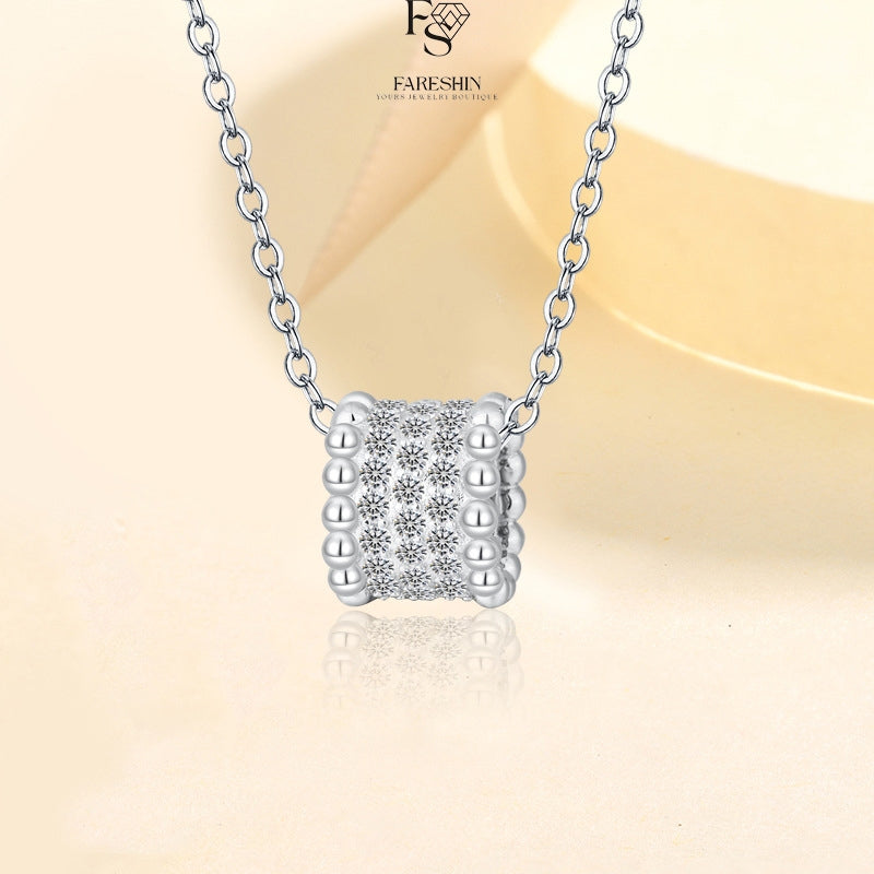 Round Cut Moissanite Classic Necklace — 0.5ct, D-color, VVS1, 925 Sterling Silver