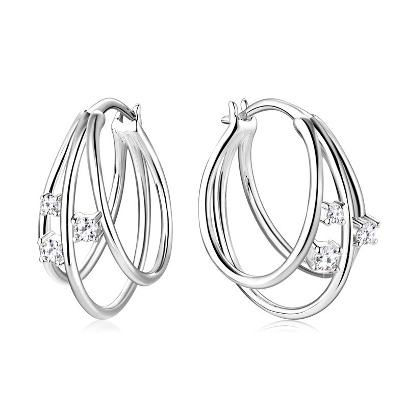 Round Cut Moissanite Star Ring — 0.5ct, D-color, VVS1, 925 Sterling Silver