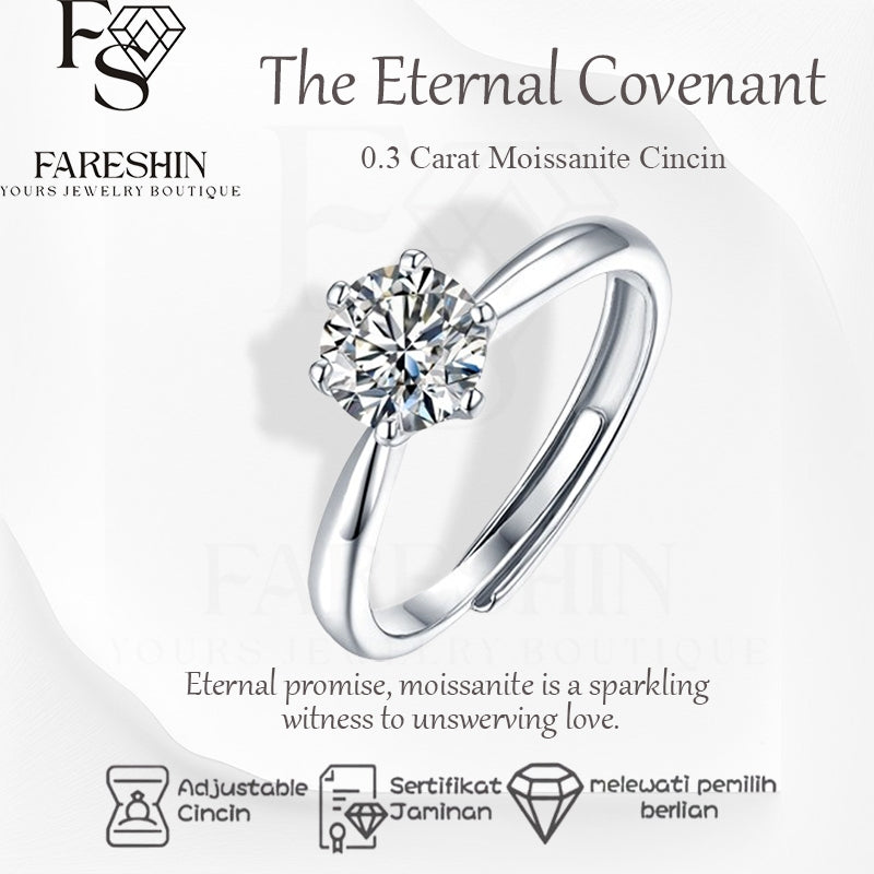 Round Cut Moissanite Classic Ring — 0.5ct, D-color, VVS1, 18K Gold Vermeil