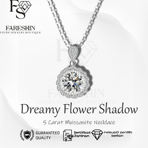 Fareshin Round Cut Classic - , D Color, Vvs1, Moissanite Necklace - 0.5ct / 925 Sterling Silver - main product view | FARESHIN