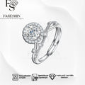 Round Cut Moissanite Classic Ring — 0.5ct, D-color, VVS1, 18K Gold Vermeil