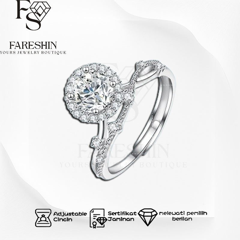 Round Cut Moissanite Classic Ring — 0.5ct, D-color, VVS1, 18K Gold Vermeil