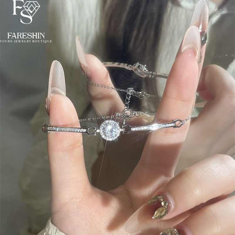 Round Cut Moissanite Classic Bracelet — 0.5ct, D-color, VVS1, 925 Sterling Silver