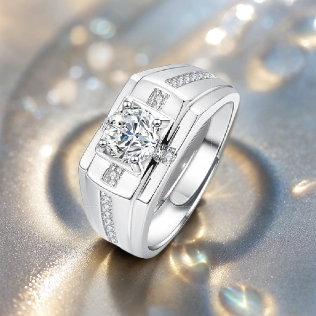 Round Cut Moissanite Classic Ring — 0.5ct, D-color, VVS1, 18K Gold Vermeil
