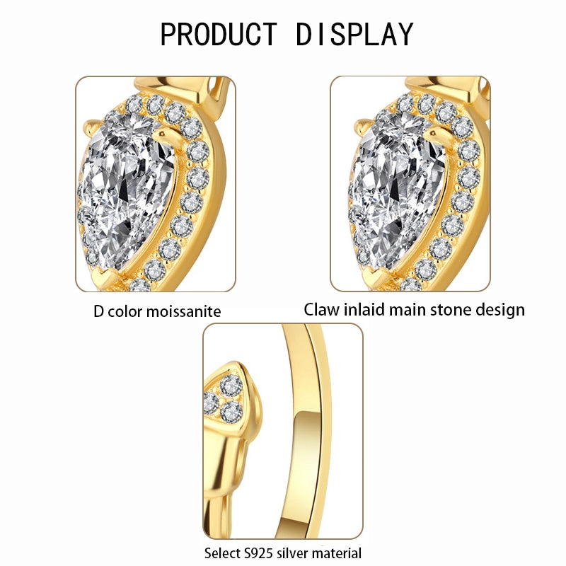Round Cut Moissanite Sparkle Ring — 1.0ct, D-color, VVS1, 18K Gold Vermeil