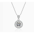 Round Cut Moissanite Classic Necklace — 0.5ct, D-color, VVS1, 925 Sterling Silver
