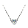 Round Cut Moissanite Classic Necklace — 0.1ct, D-color, VVS1, 925 Sterling Silver