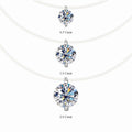 Round Cut Moissanite Classic Necklace — 0.5ct, D-color, VVS1, 925 Sterling Silver