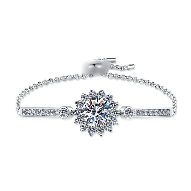 Round Cut Moissanite Classic Bracelet — 0.5ct, D-color, VVS1, 925 Sterling Silver